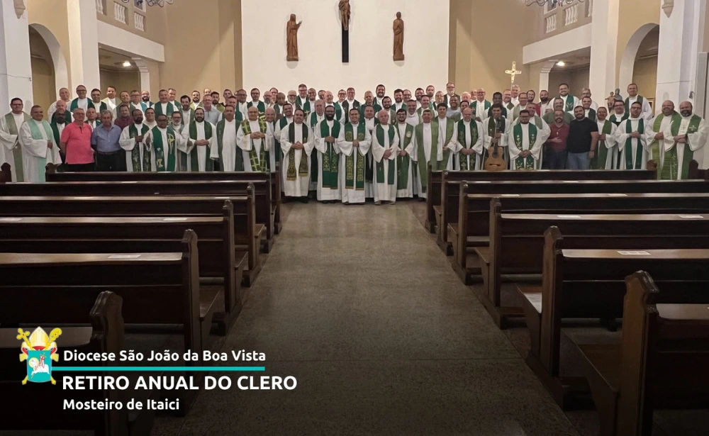 Retiro Anual do Clero reúne sacerdotes da Diocese de São João da Boa Vista no Mosteiro de Itaici